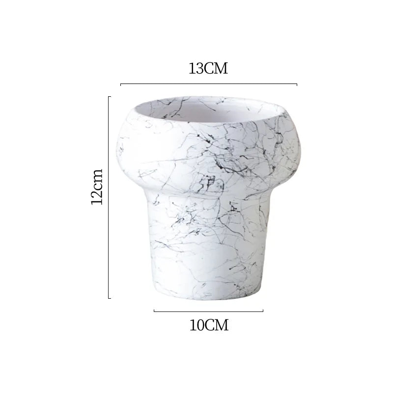 Simple Style Classic Style Solid Color ceramics Flowerpot Artificial Decorations