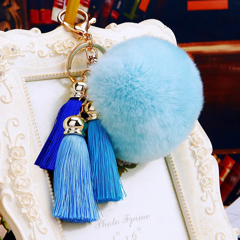 Simple Style Classic Style Solid Color Metal Women's Bag Pendant Keychain