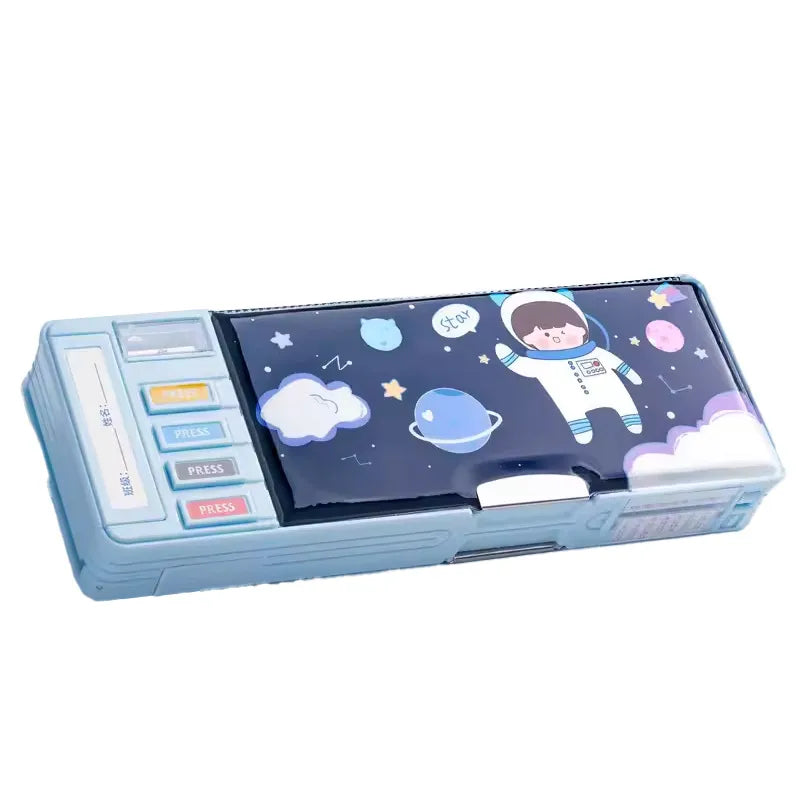 primary school students' multi-functional large-capacity double-layer stationery box