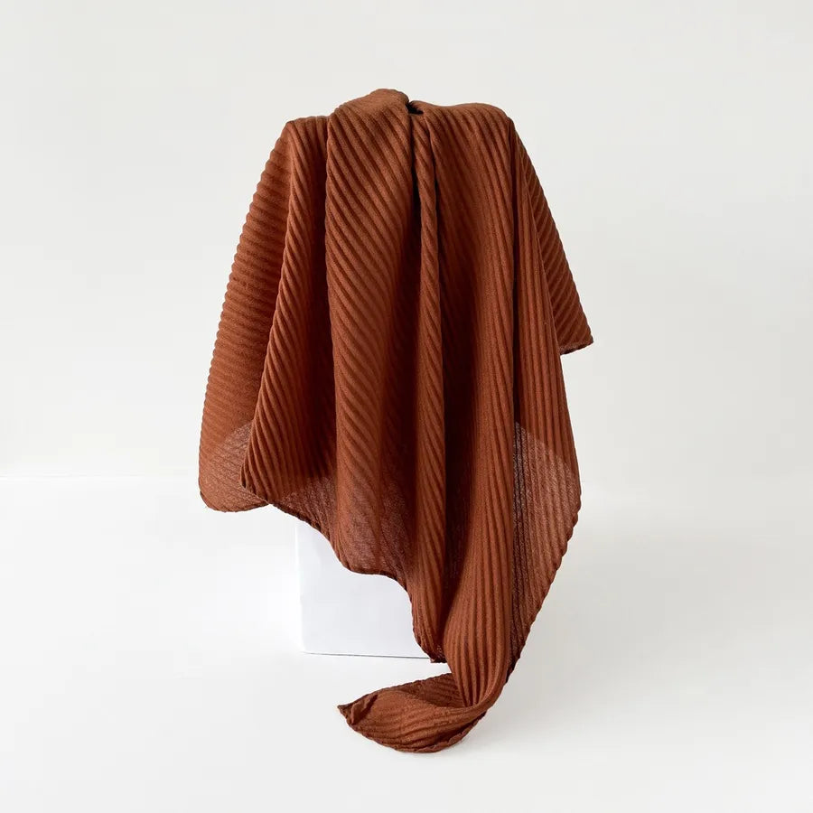 Women's Elegant Simple Style Solid Color Imitation cotton and linen Silk Scarf