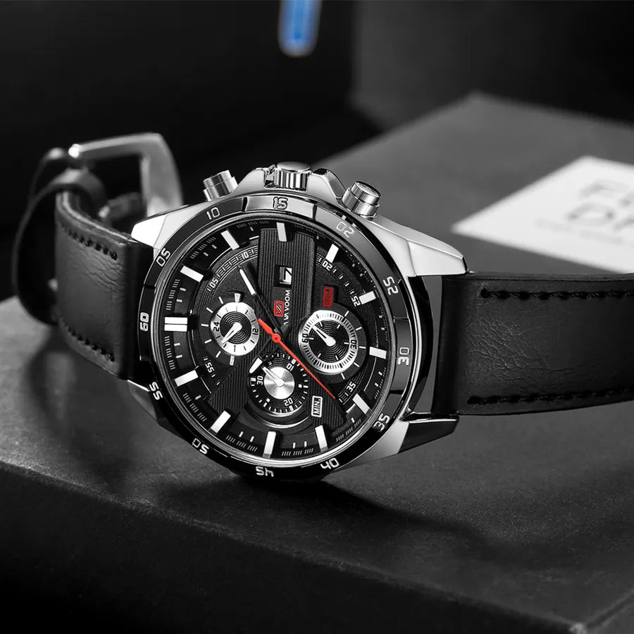 fashion geometric buckle quartz men's watches