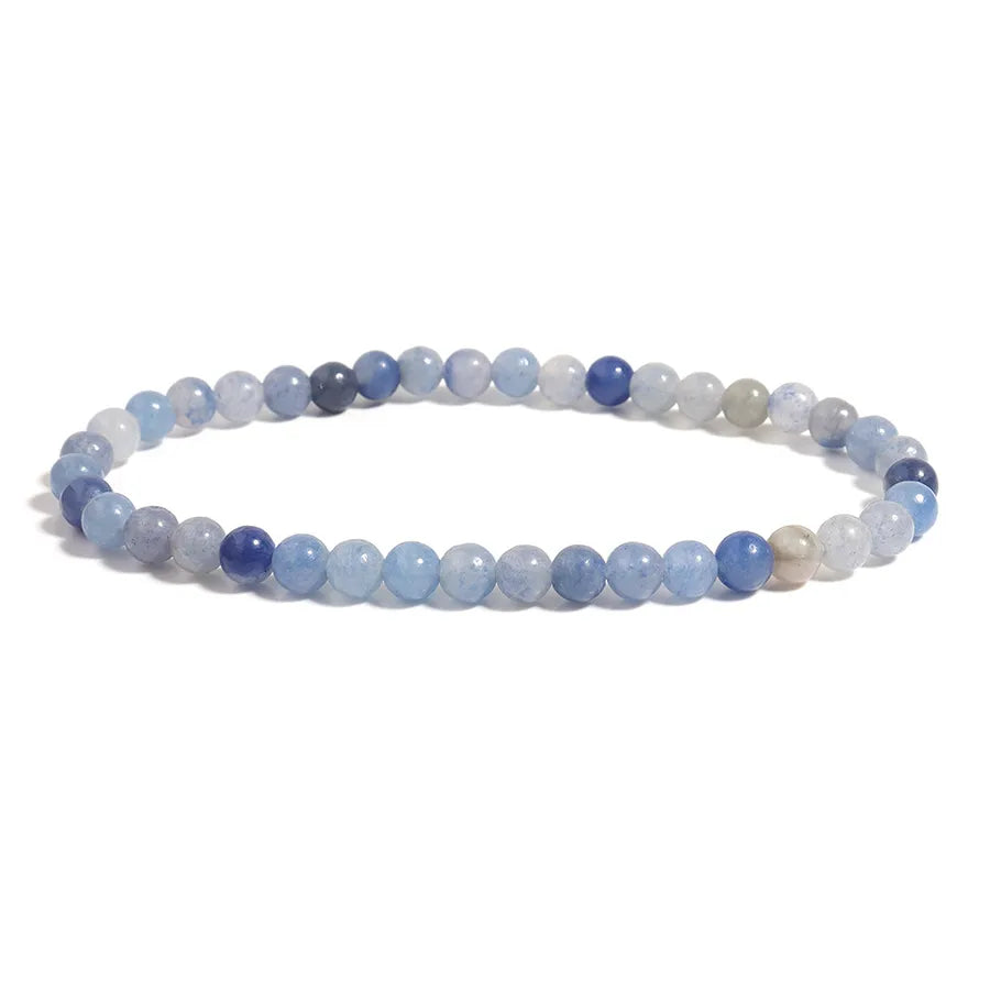 Explosions 4mm Natural Stone Mini Energy Bracelet Women's Gone Beads Semi-precious Stacked Jewelry Bracelet