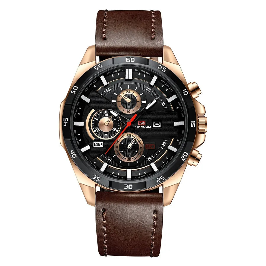 fashion geometric buckle quartz men's watches