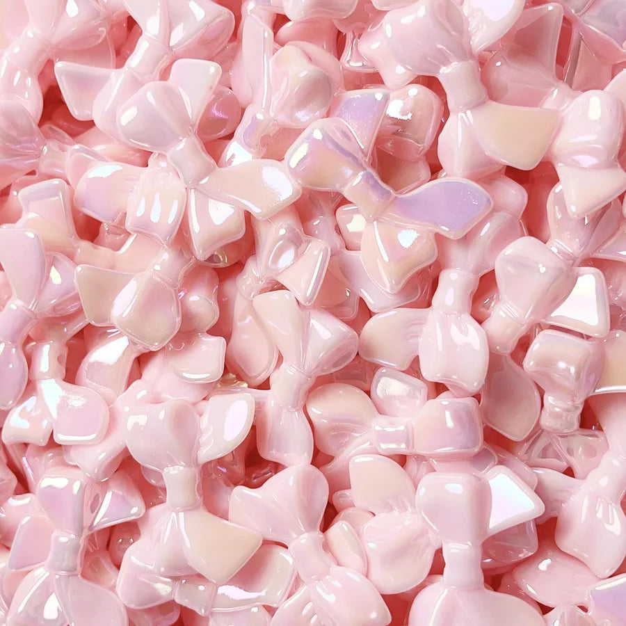 10 PCS/Package Plastic Resin Bow Knot Beads