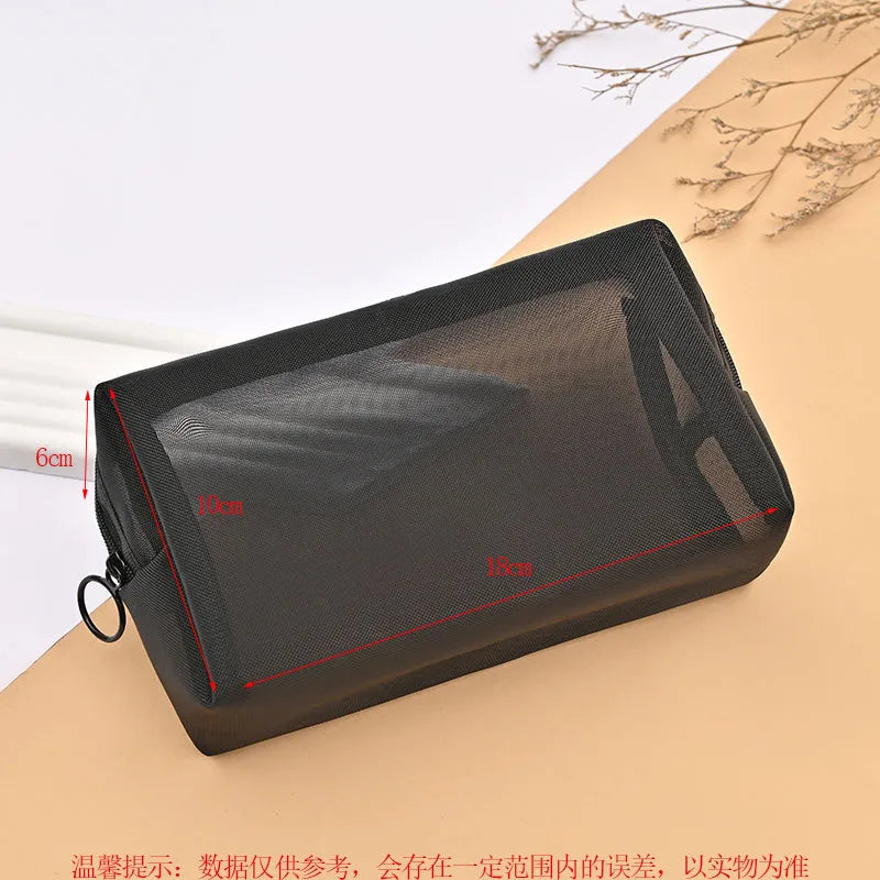women's small all seasons nylon heart shape fashion square zipper cosmetic bag