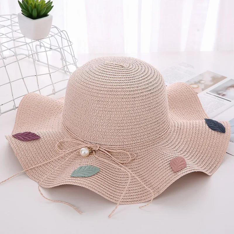 Women's Korean Style Flower Flowers Side Of Fungus Straw Hat