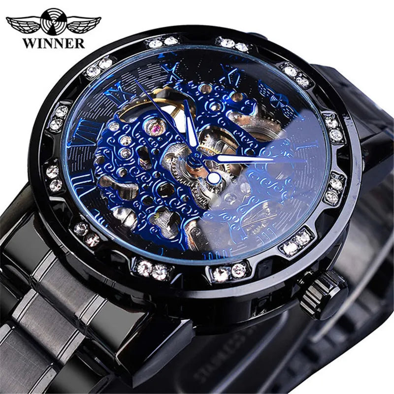 casual geometric buckle mechanical men's watches