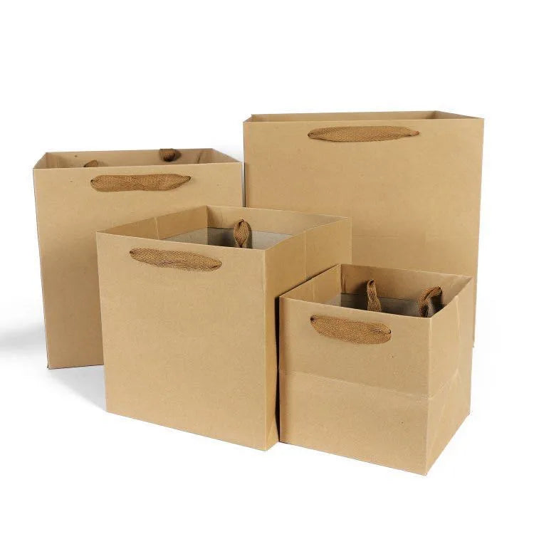 retro solid color paper festival gift bags