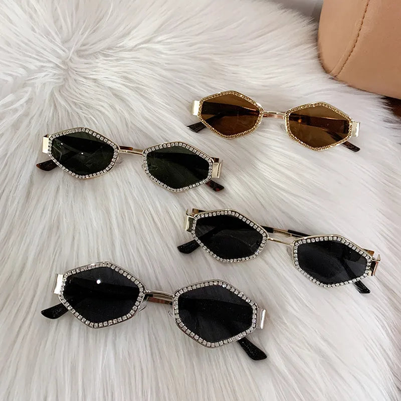 Elegant Solid Color Ac Special-Shaped Mirror Full Frame Women's Sunglasses