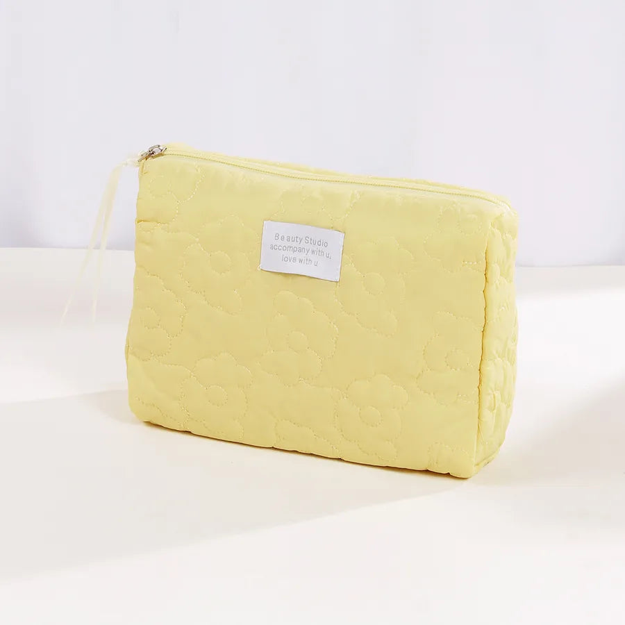cute flower polyester square makeup bags