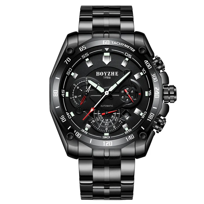 Sports Round Butterfly Double Snap Mechanical Men's Watches