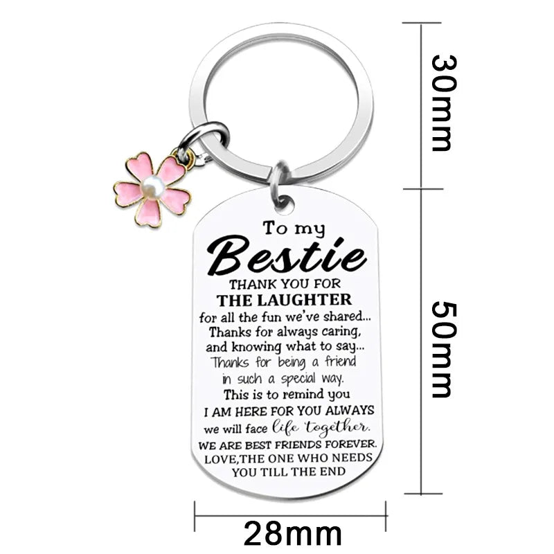 Simple Style Letter Stainless Steel Polishing Women'S Bag Pendant Memorial Keychains