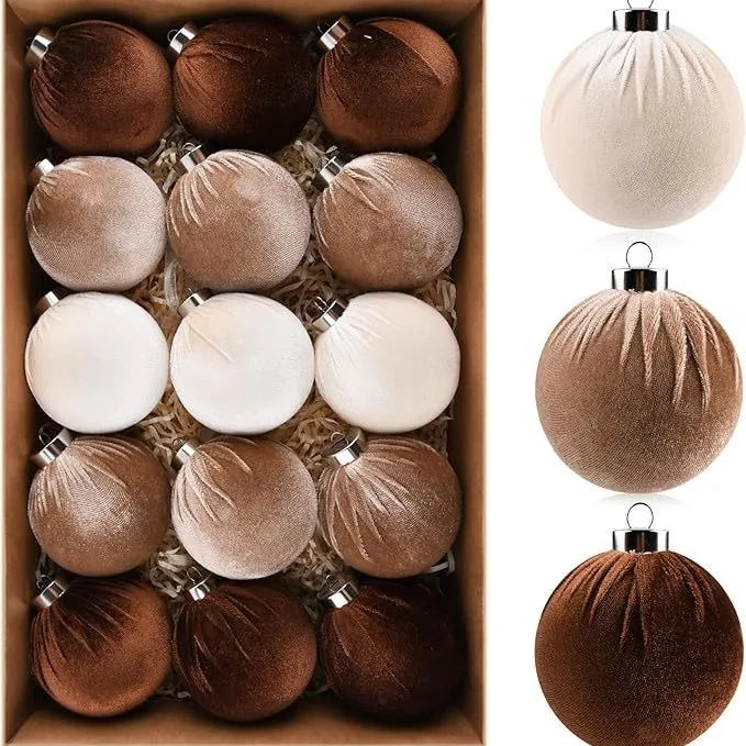Christmas Ball Decorations 8cm European Style Plastic Christmas Balls 15pcs Packaged Christmas Ornaments Hanging Decorations
