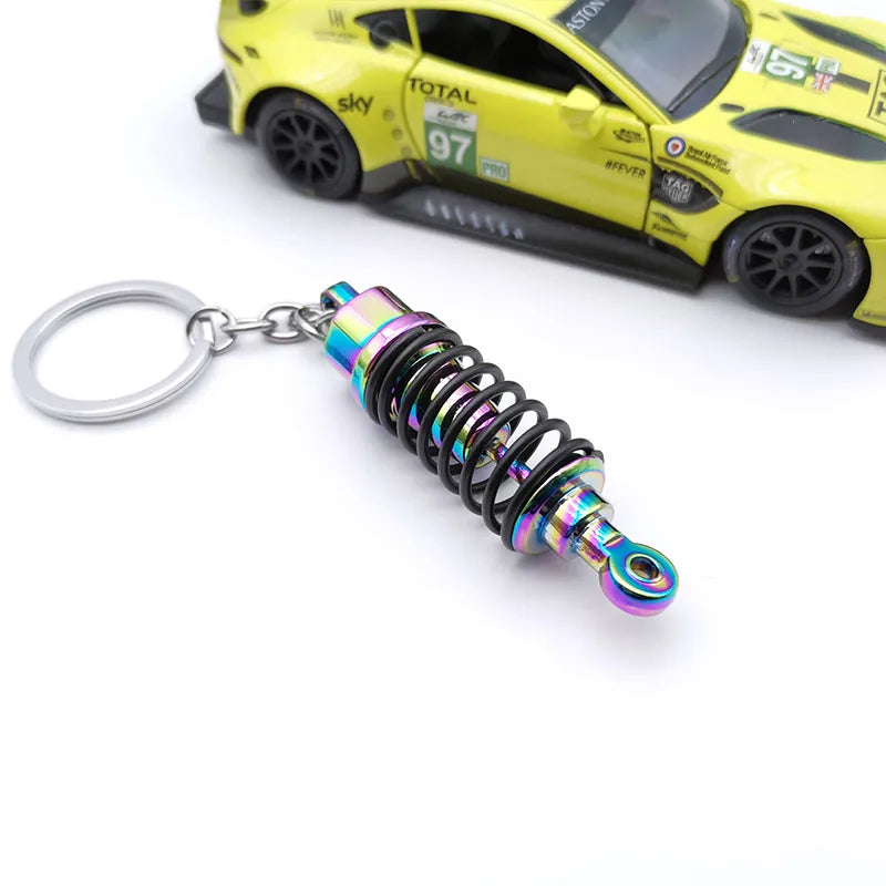 simple style brake disc turbine air filter zinc alloy unisex keychain