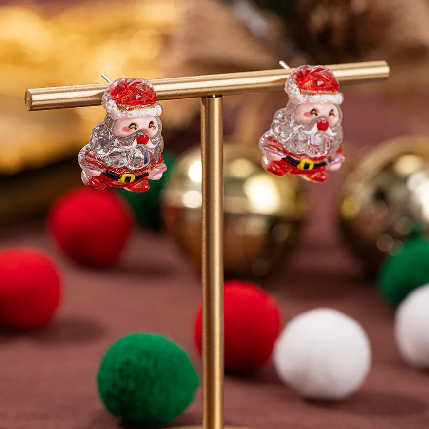 Christmas Theme Alloy Ear Cuff Drop Earrings  New Products Small Pendant Diy Accessories Christmas Hat
