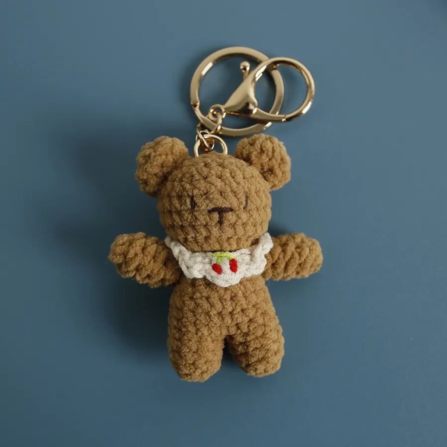 1 Piece Cute Animal Hand knitting yarn Bag Pendant Keychain