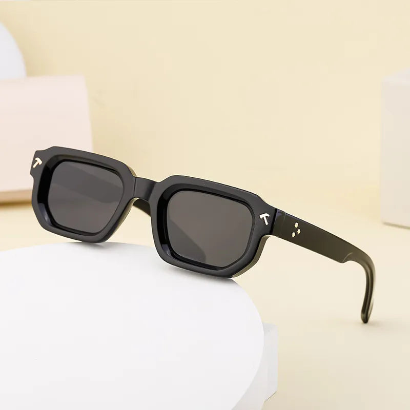 Casual Streetwear Solid Color Tac Square Full Frame Men's Sunglasses