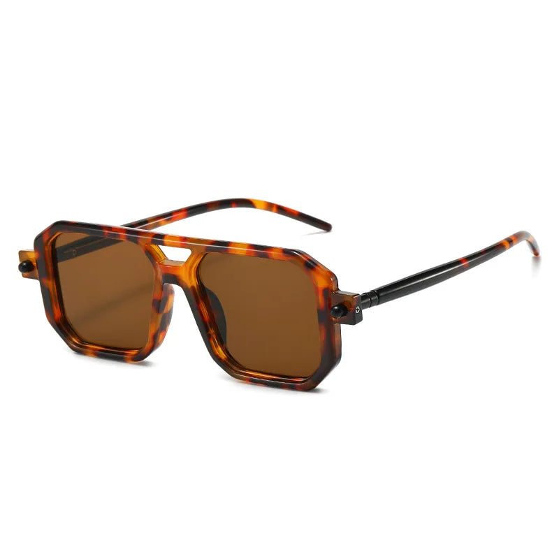 basic streetwear geometric ac square full frame men's sunglasses