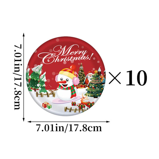 Christmas Theme Party Decoration Snowman Customized Paper Cups Plates Knives Forks Spoon Props Festive Cartoon Style