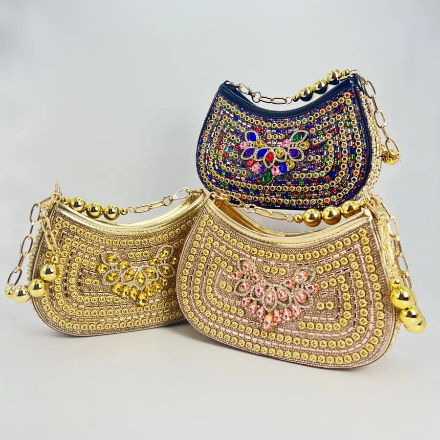 Pu Leather Geometric Pillow Shape Evening Bags