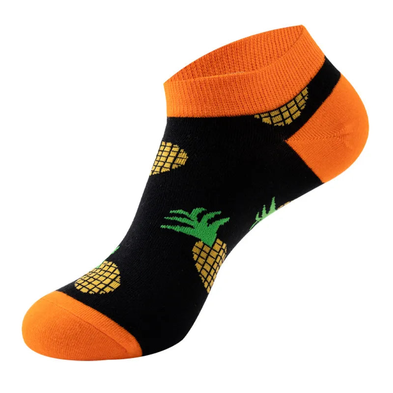 Unisex Cute Modern Style Fruit Strawberry Watermelon Cotton Ankle Socks A Pair