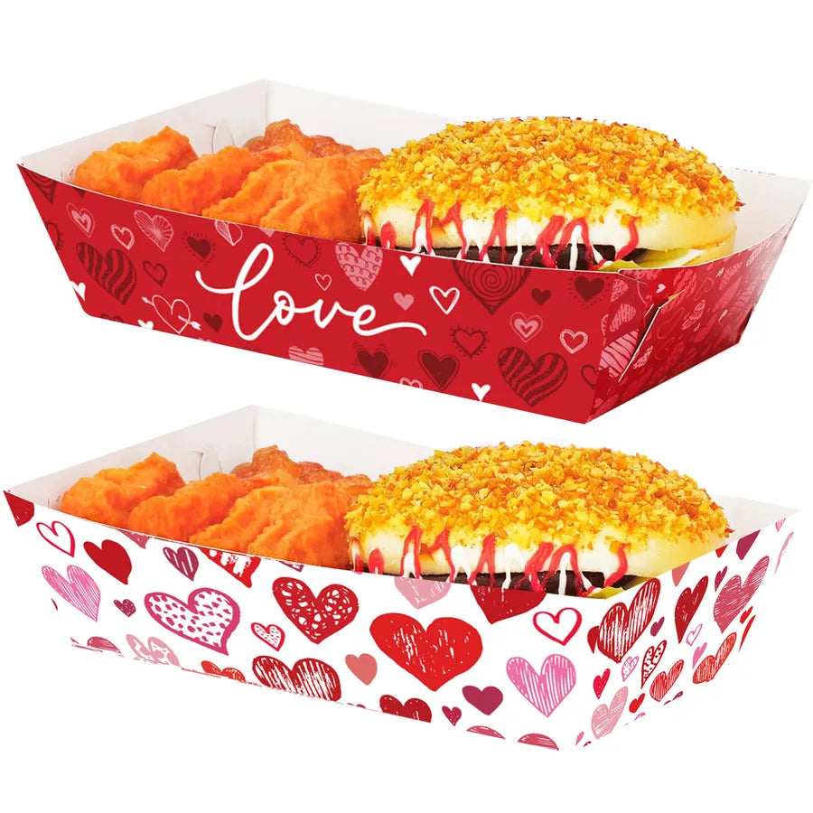 Valentine'S Day Simple Style Heart Shape Paper Holiday Banquet Selfie popcorn box Party Supplies Party Accessories 1 Set