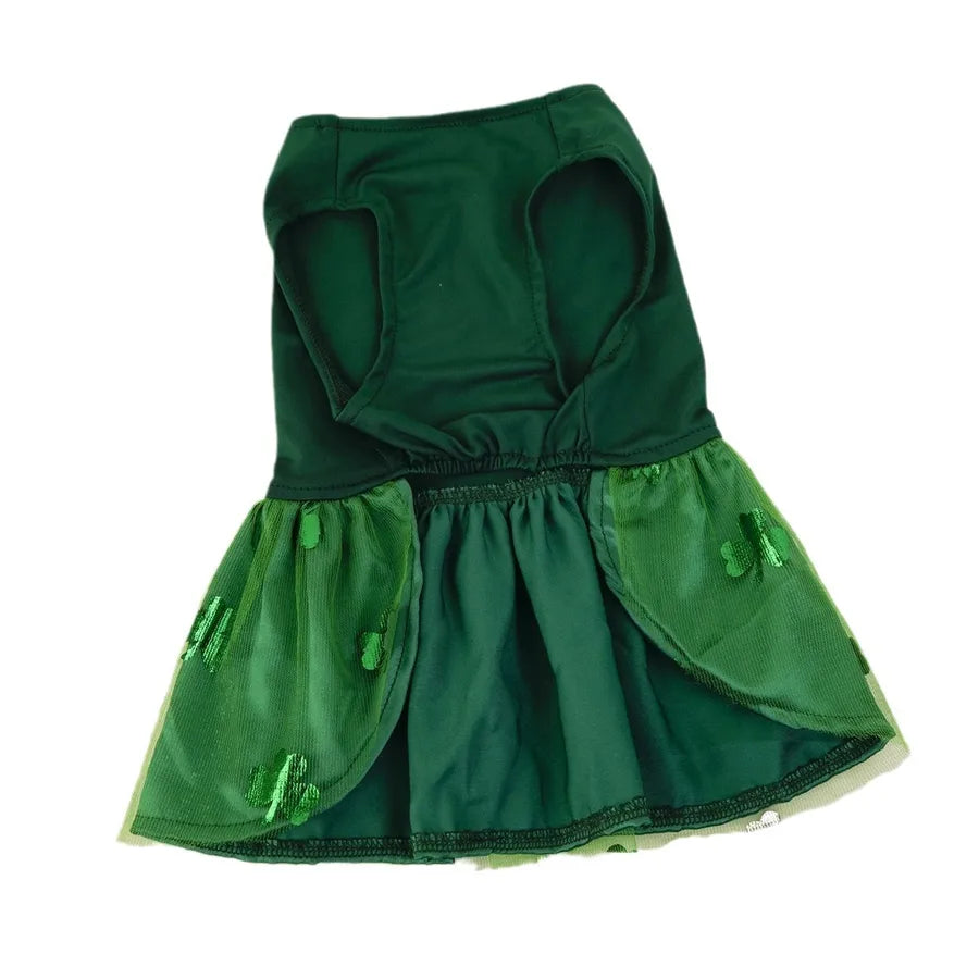 Casual Cute Polyester St. Patrick Shamrock Pet Clothing