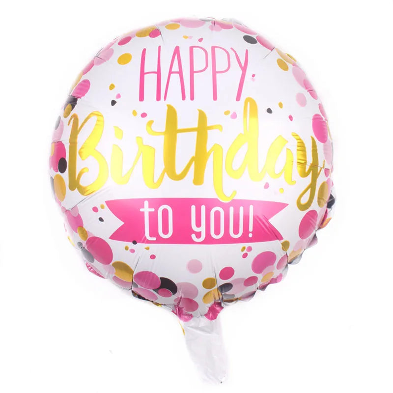 Birthday Cute Modern Style Letter Color Block Aluminum Film Birthday Balloons