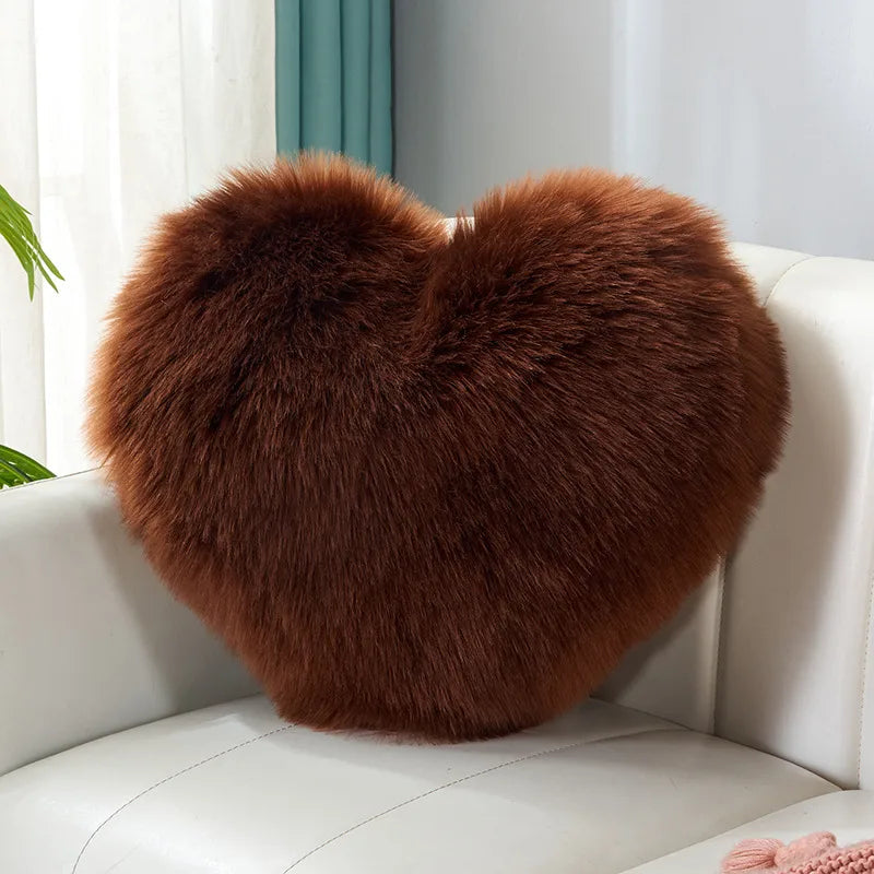 simple style classic style solid color flannel throw pillow