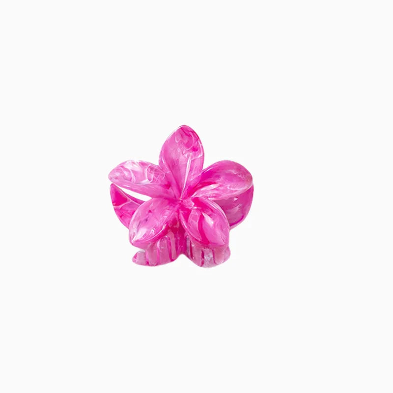 Cute Women's Plumeria Plastic Resin Stoving Varnish Hair Claws