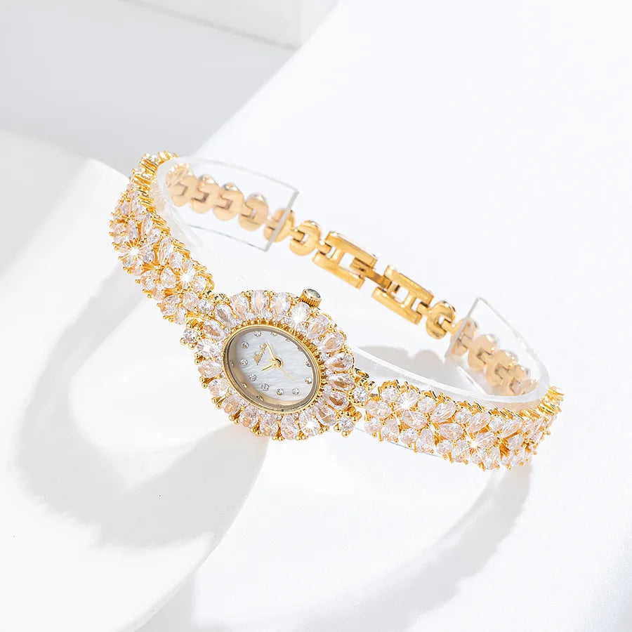 Casual Elegant Lady Solid Color Jewelry Buckle Quartz Watch Women's Watches