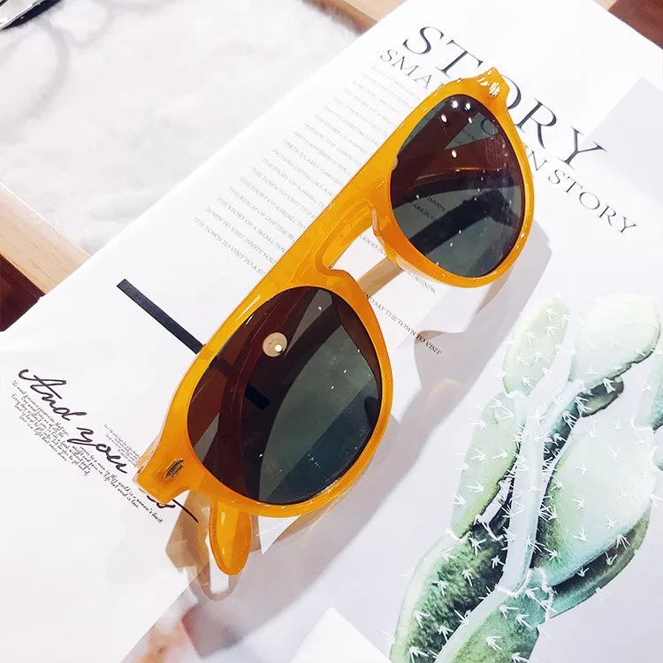 Casual Solid Color Pc Round Frame Full Frame Men's Sunglasses