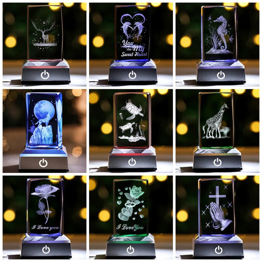 Valentine'S Day Simple Style Animal Rose Crystal Party Led Lights Night Lights