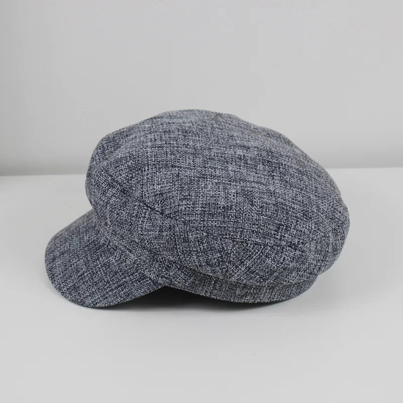 Women's Basic Retro Solid Color Curved Eaves Beret Hat