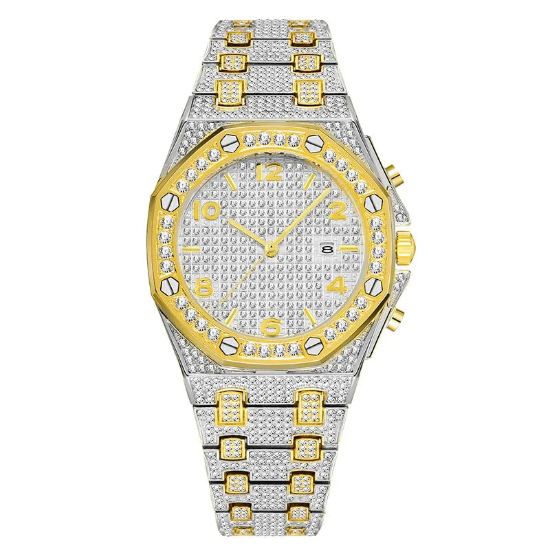 Fashion Geometric Butterfly Double Snap Quartz Men's Watches