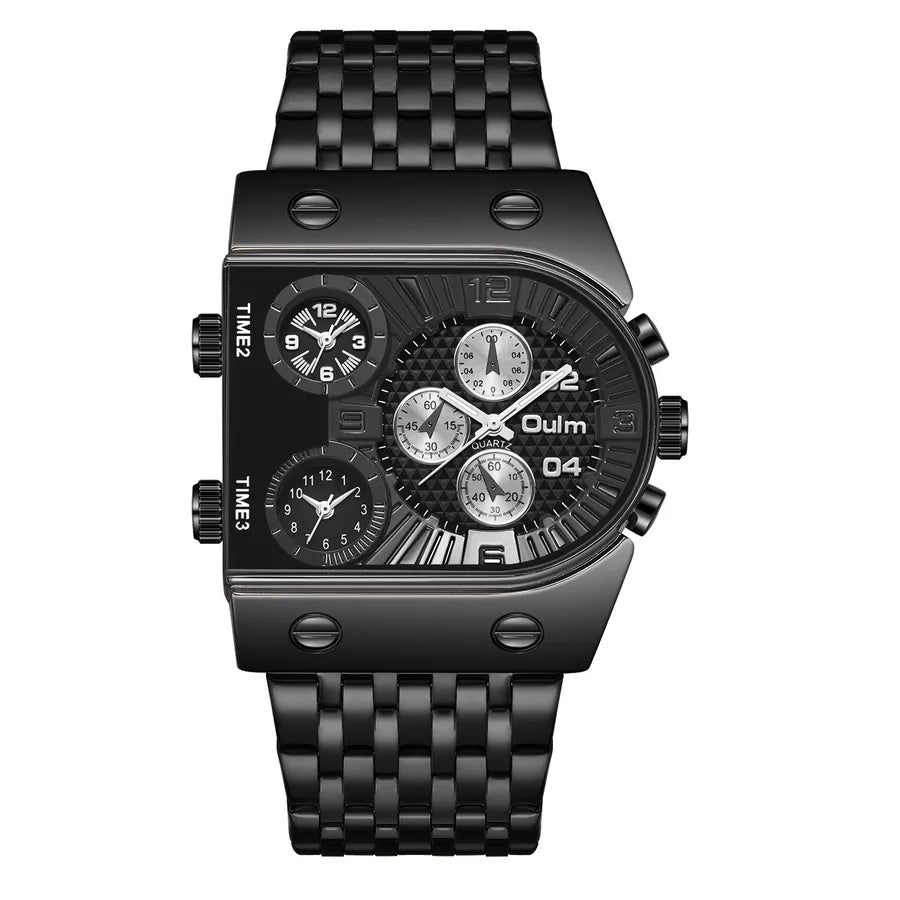 casual round single folding buckle quartz men's watches