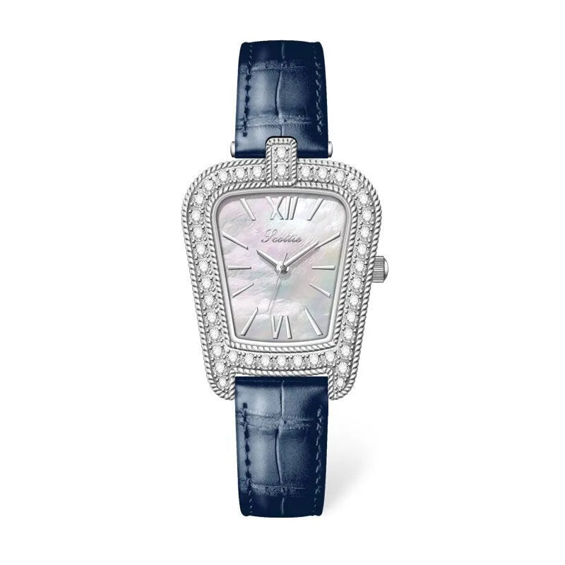 Casual Simple Style Solid Color Buckle Quartz Watch