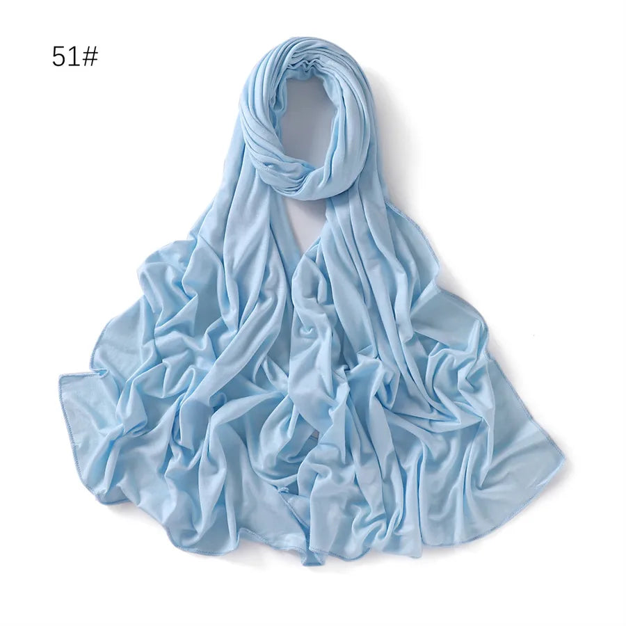 women's basic solid color mercerized cotton modal cotton linen scarves