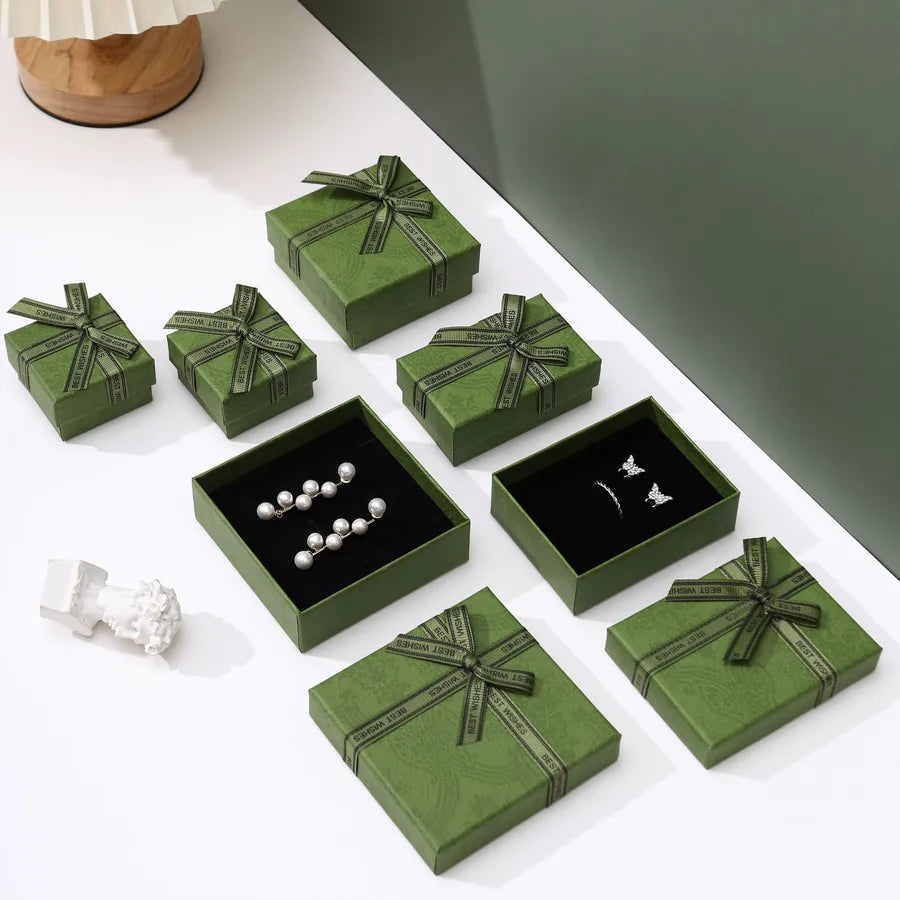 1 Piece Paper Simple Style Daily Solid Color Flower Jewelry Boxes
