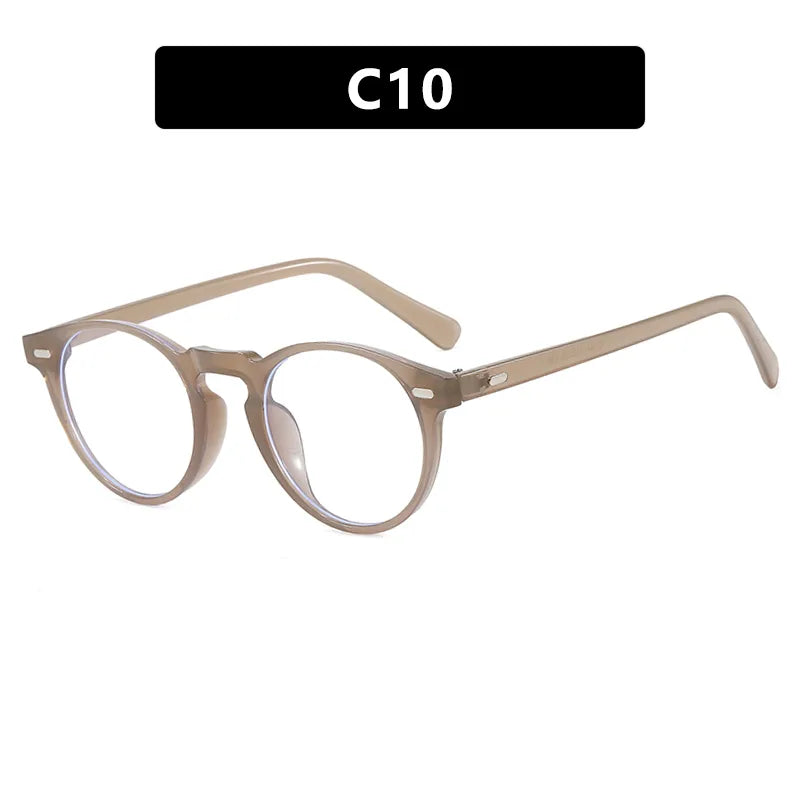 Retro Punk Commute Glasses Ac Round Frame Full Frame Men's Sunglasses