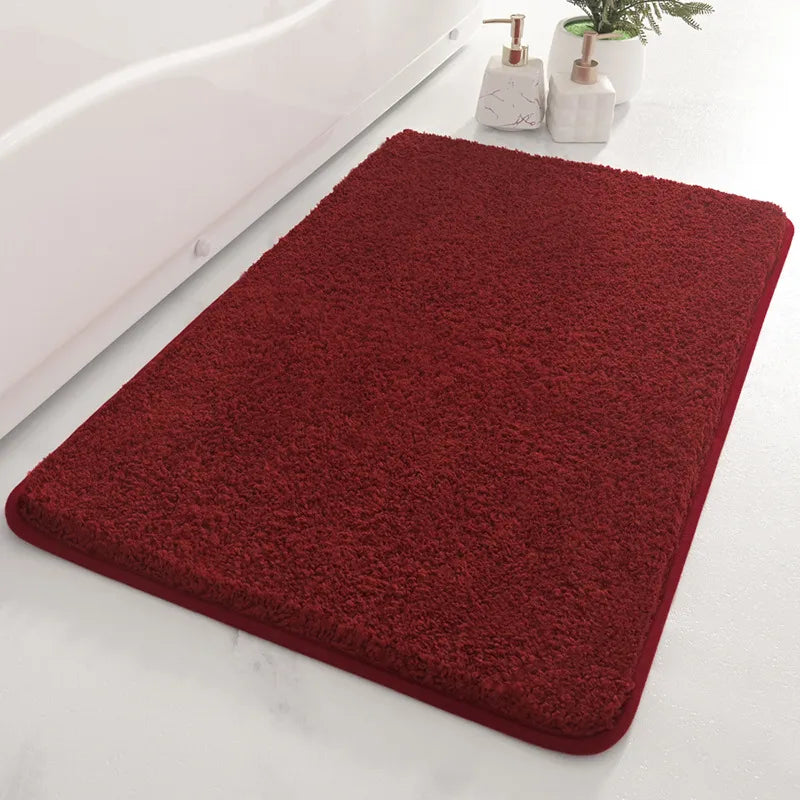 Cake velvet solid color bedroom living room carpet light luxury home entrance floor mat bathroom thickened absorbent non-slip floor mat