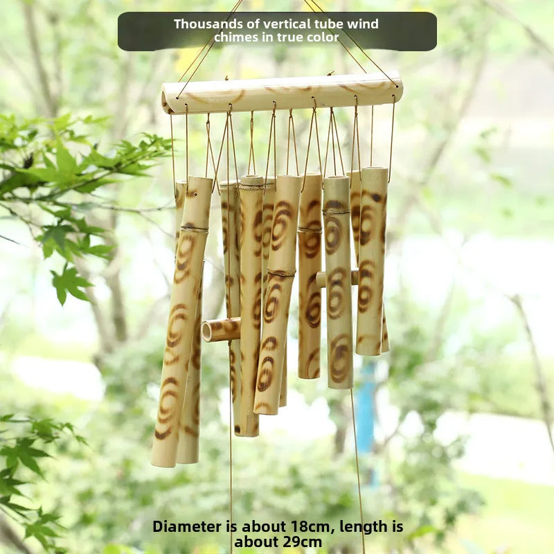 Creative Features Bamboo Wind Bell Hanging Ornaments Bamboo Bell Decoration Feng Shui Gift Bamboo Tube Wind Bell