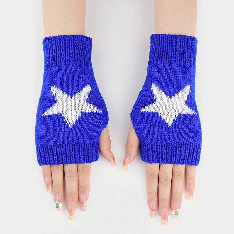 Unisex Cute Geometric Warm Gloves