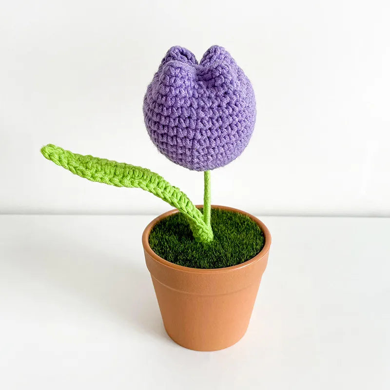 sweet flower knit imitation plants