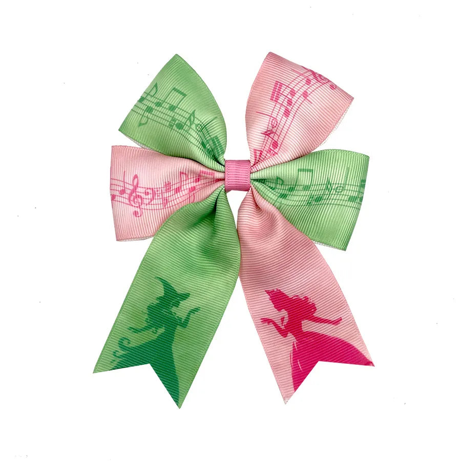 Magic Wicked Witch Hair Accessories Hairpin Pink Green Bow Children Girl Cute Hairpin  Explosions