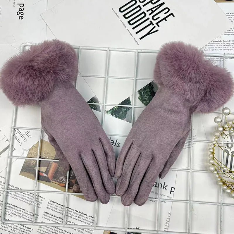 women's elegant sweet solid color gloves 1 pair