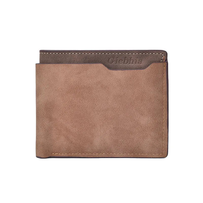 Men's Solid Color Pu Leather Flip Cover Small Wallets
