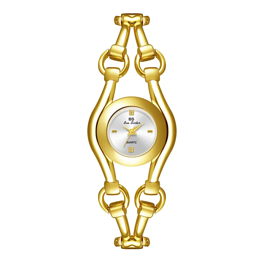 Retro Classic Style Solid Color Jewelry Buckle Quartz Watch