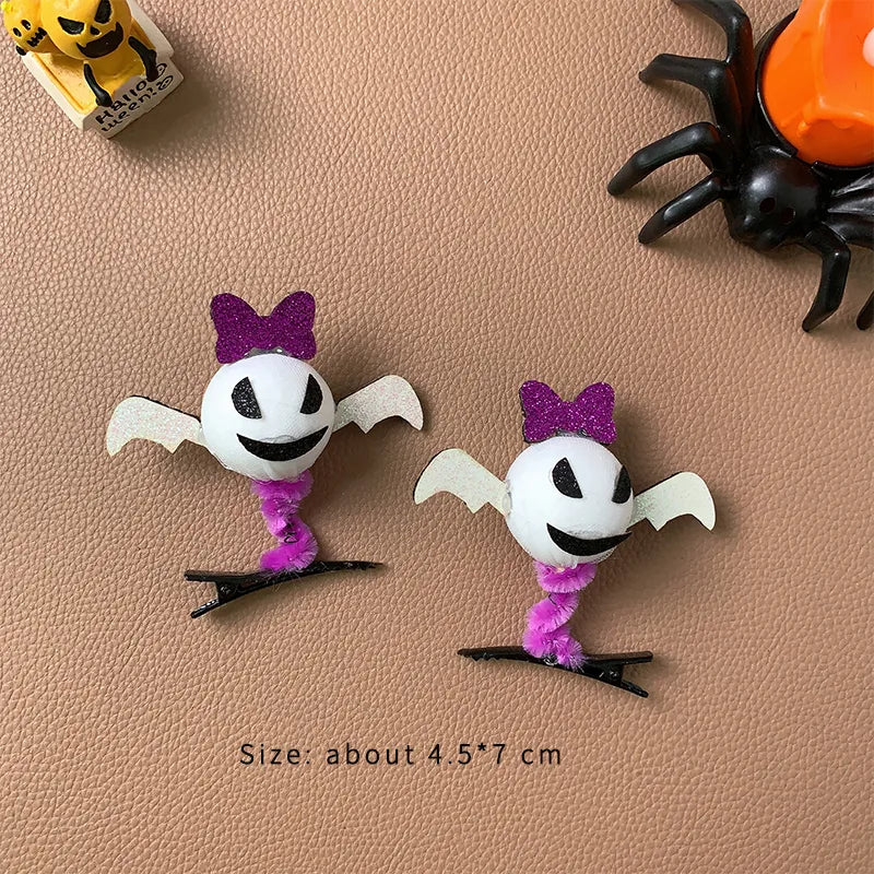 exaggerated funny pumpkin arylic plush hair clip