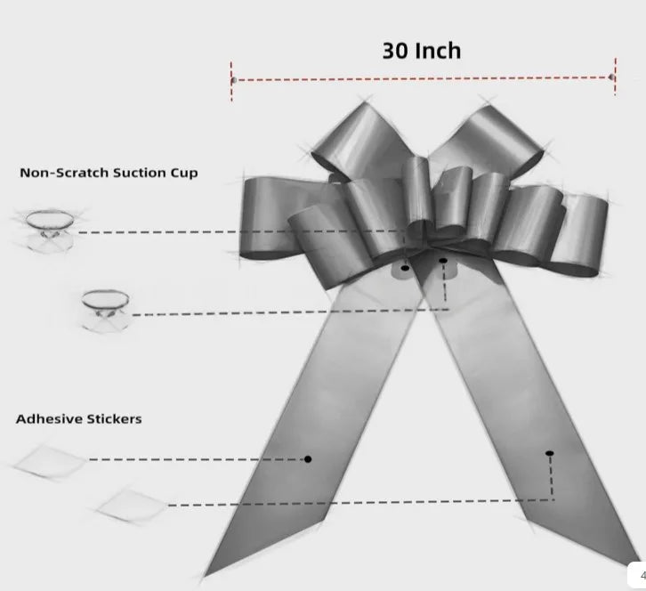 Cross-border# one-piece pull flower car big pull flower furniture wedding car ribbon flower holiday gift decoration big pull bow X
